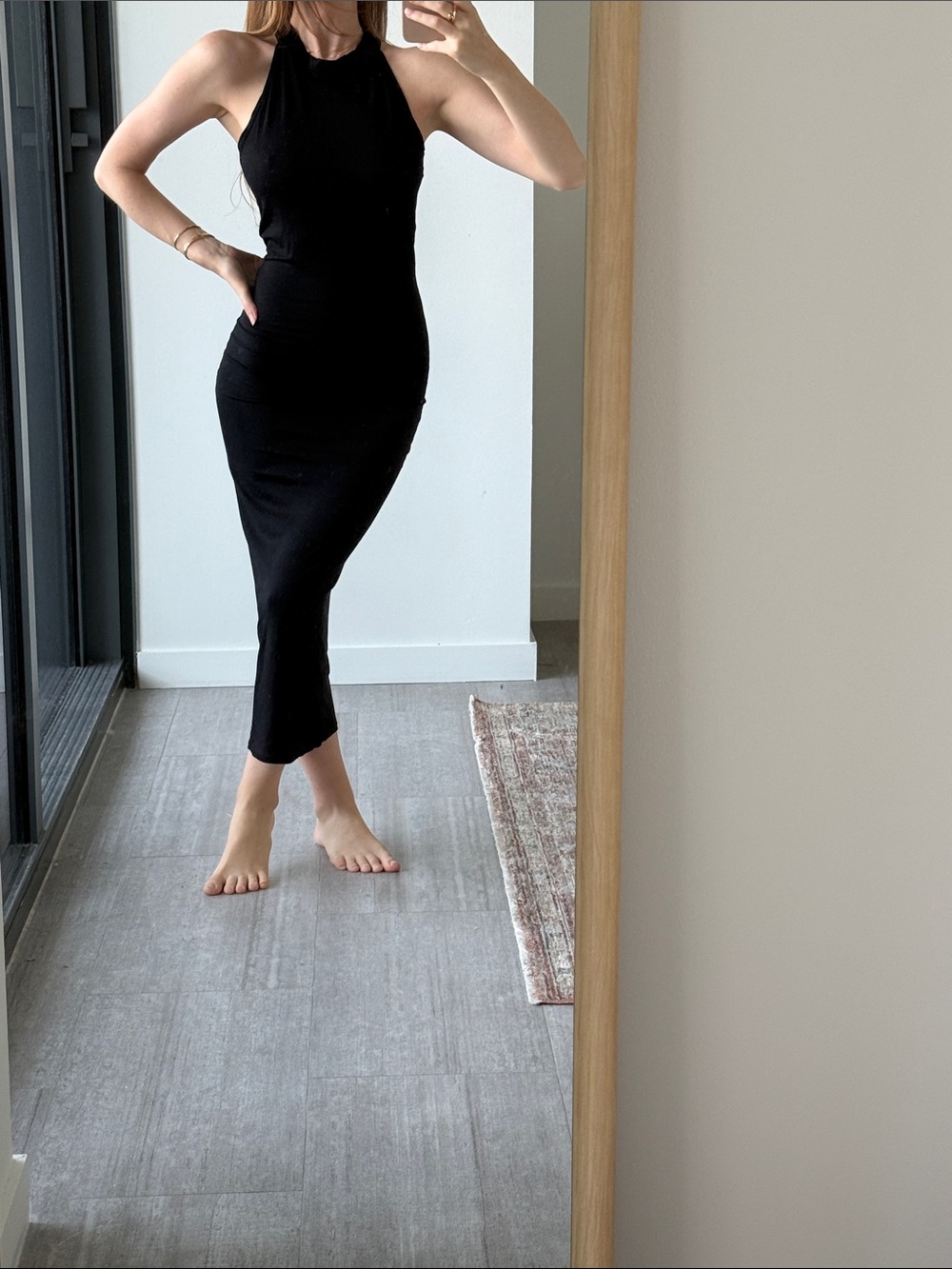 Missguided black sleeveless midi dress 0 - like new condition bodycon capsule